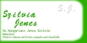 szilvia jencs business card
